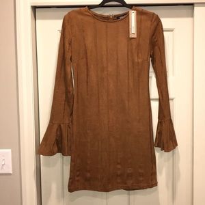 Dress, size:S brown suede, Do+Be NWT
